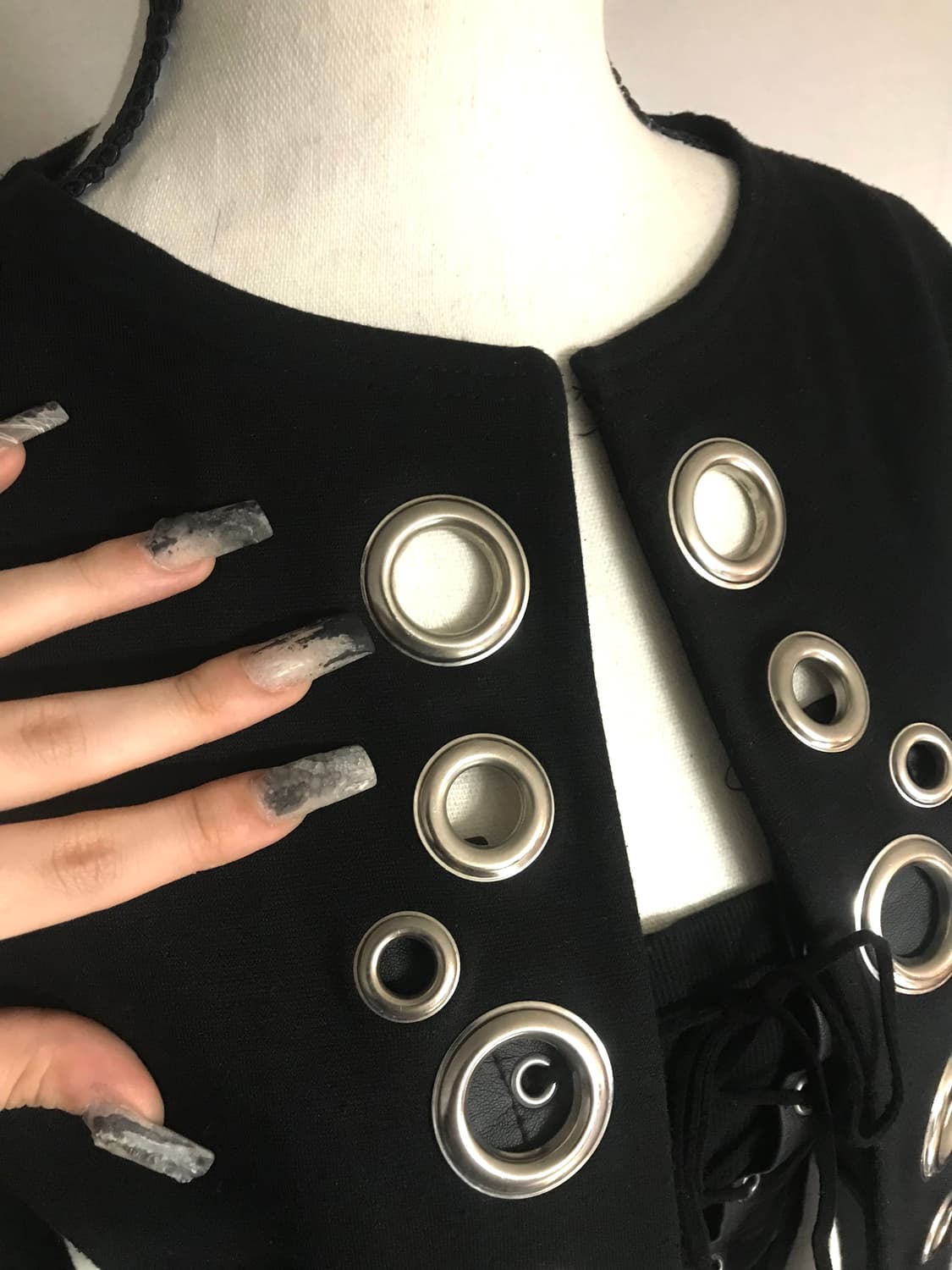 Multi-Grommet Crop Jacket 상품이미지3