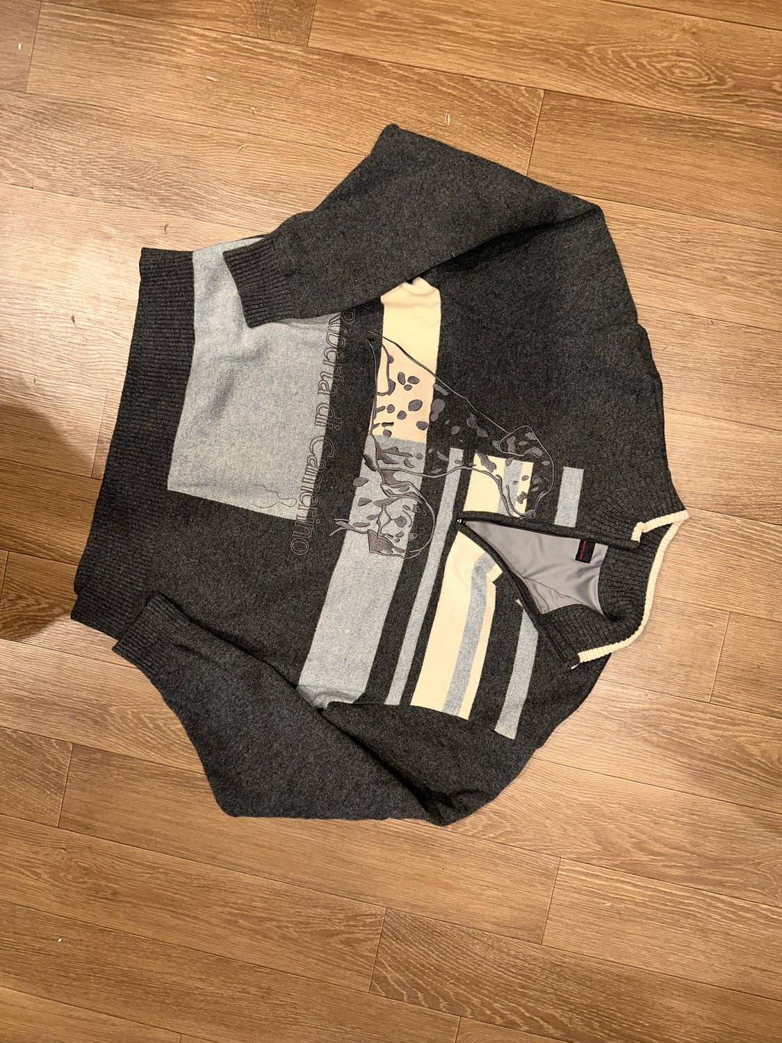 ( L-XL ) 빈티지니트 반집업니트 아메카지 남자니트 여자니트 상품이미지5