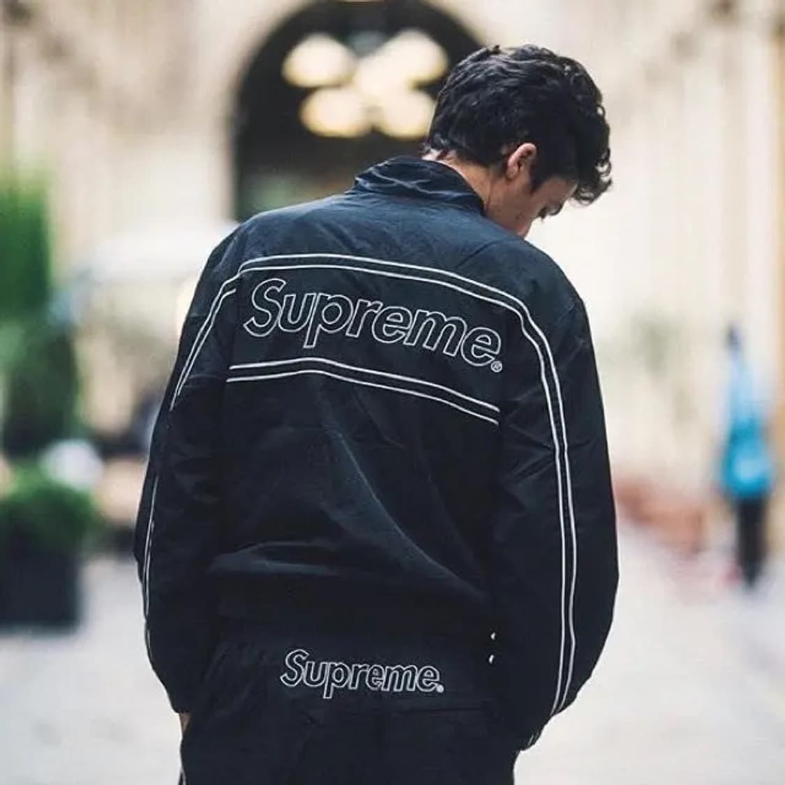 [L] 슈프림 파이핑 트랙자켓 블랙 상품이미지3