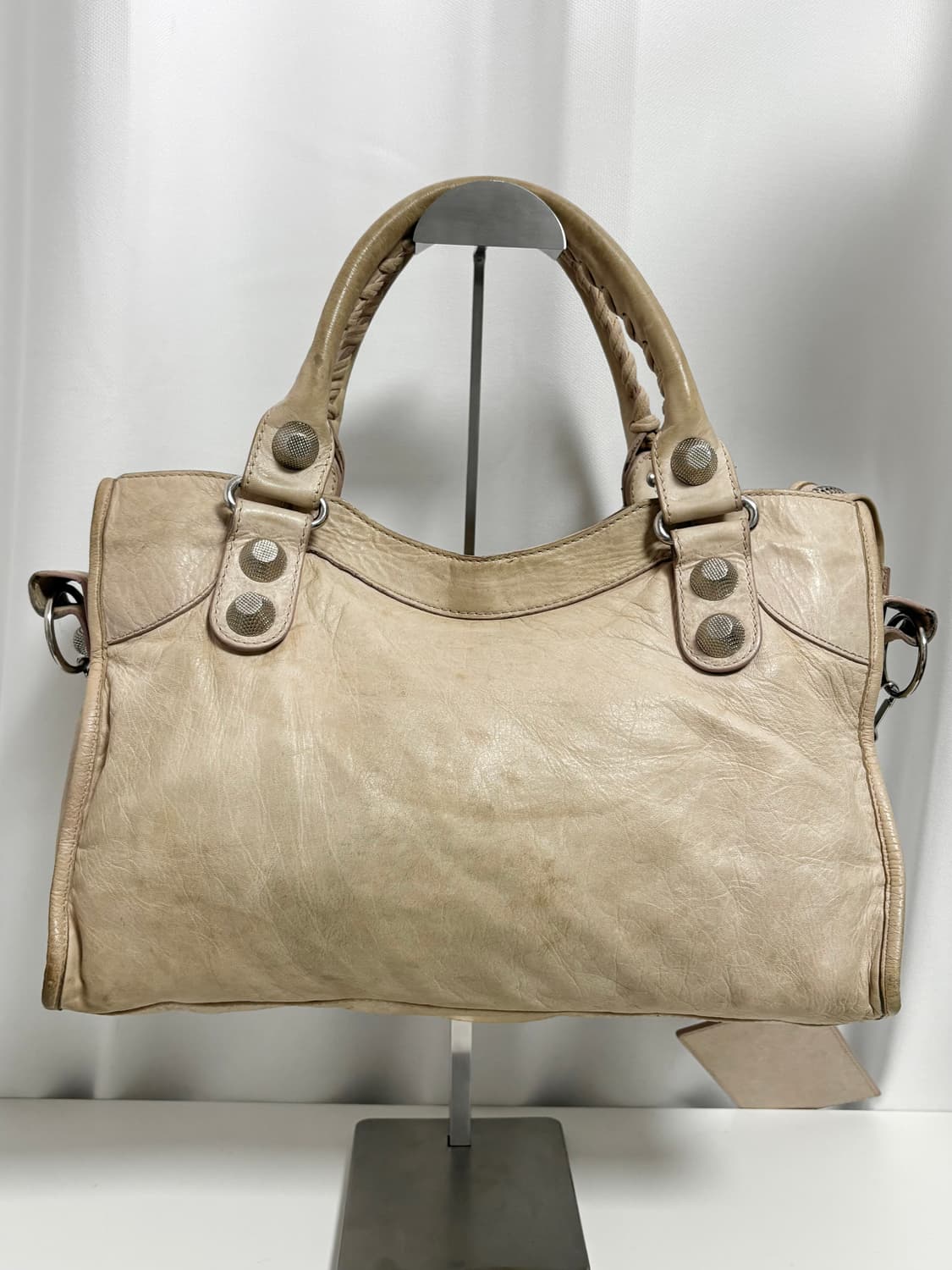 발렌시아가 자이언트 모터백 베이지 상품이미지3