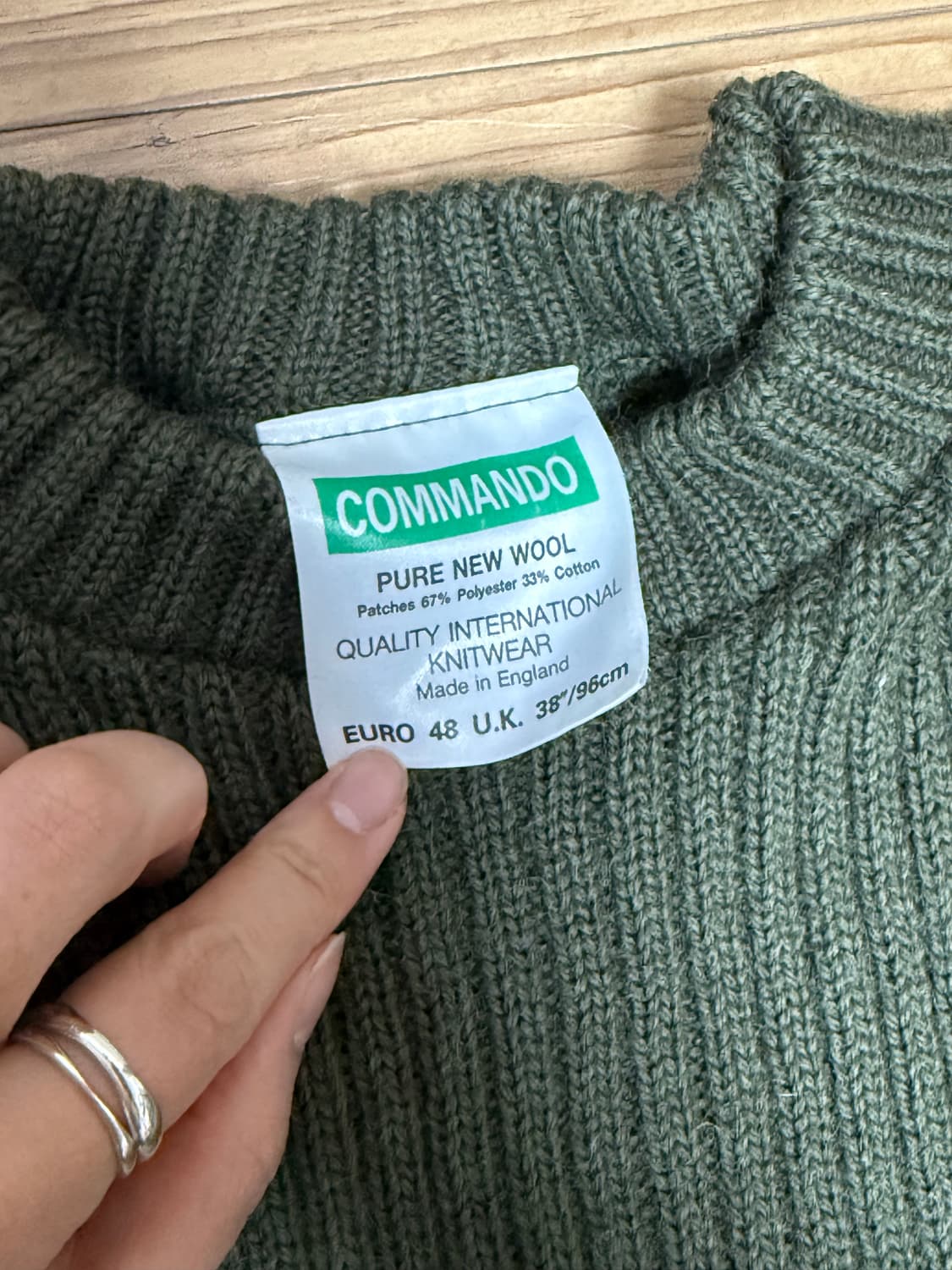 코만도 밀리터리 니트 빈티지 made in England 🇳🇿 상품이미지3