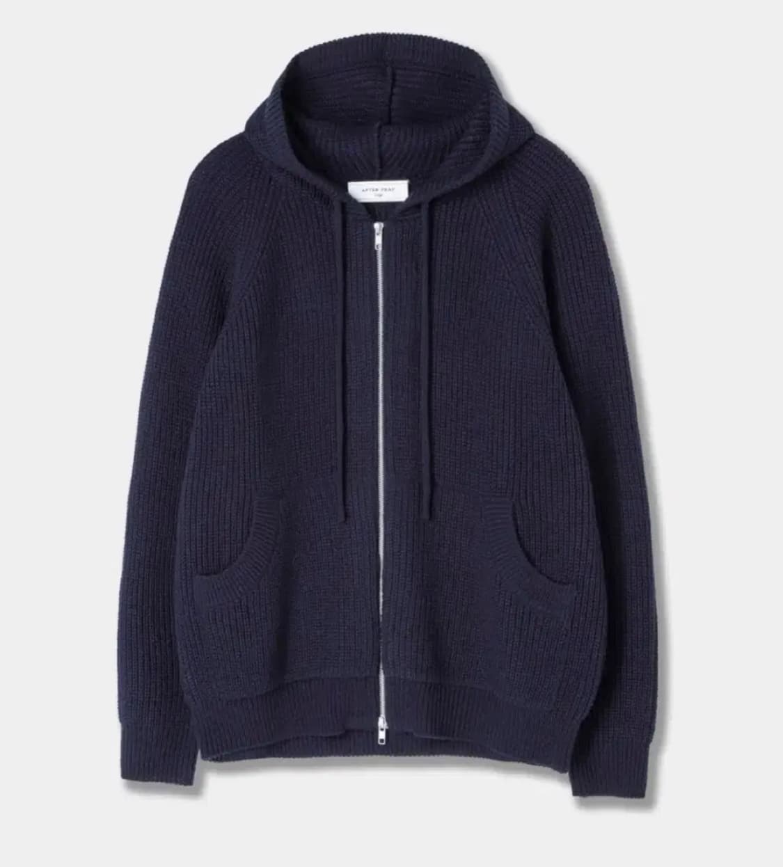 애프터프레이 니트 후드 집업 네이비 L 상품이미지2