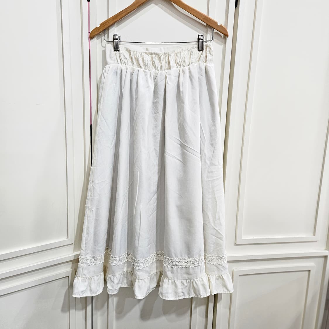 엑시즈팜 레이스 버튼 롱스커트 상품이미지5