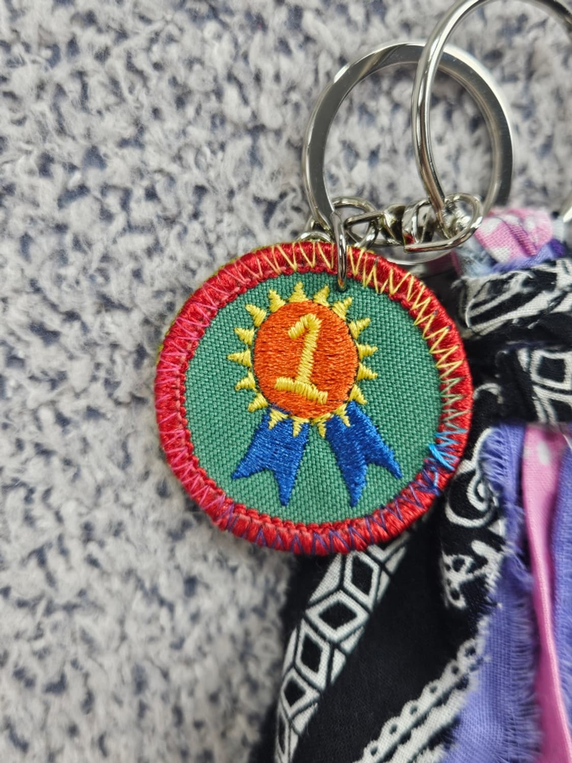 핸드메이드 커스텀 패치 반다나 카라비너 키링 ( OS ) / 11681 상품이미지4