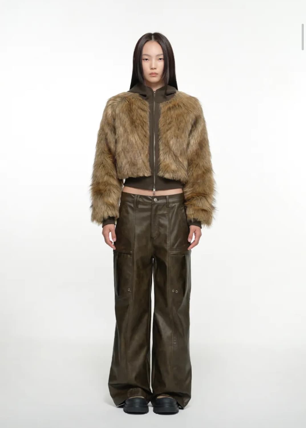 나체 퍼자켓 카키브라운 상품이미지2