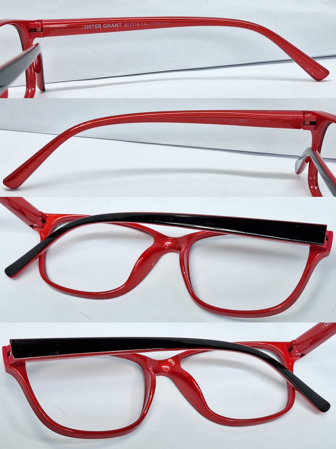 포스터그랜트 ns1022 kinley red 레드 스퀘어 뿔테 안경테 상품이미지4