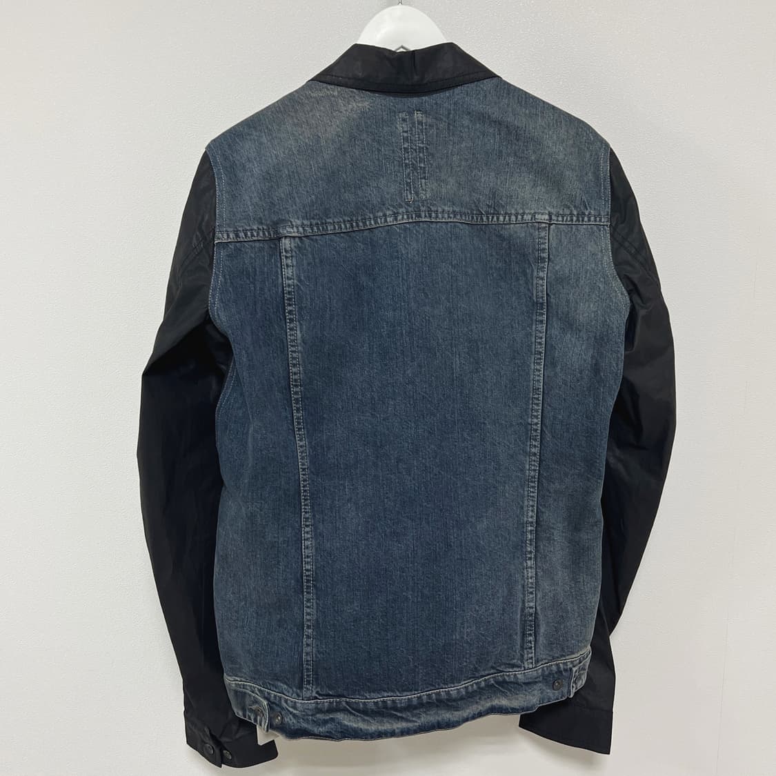 릭오웬스 15SS 다크쉐도우 가죽 데님 자켓 허슬러 블루 상품이미지4