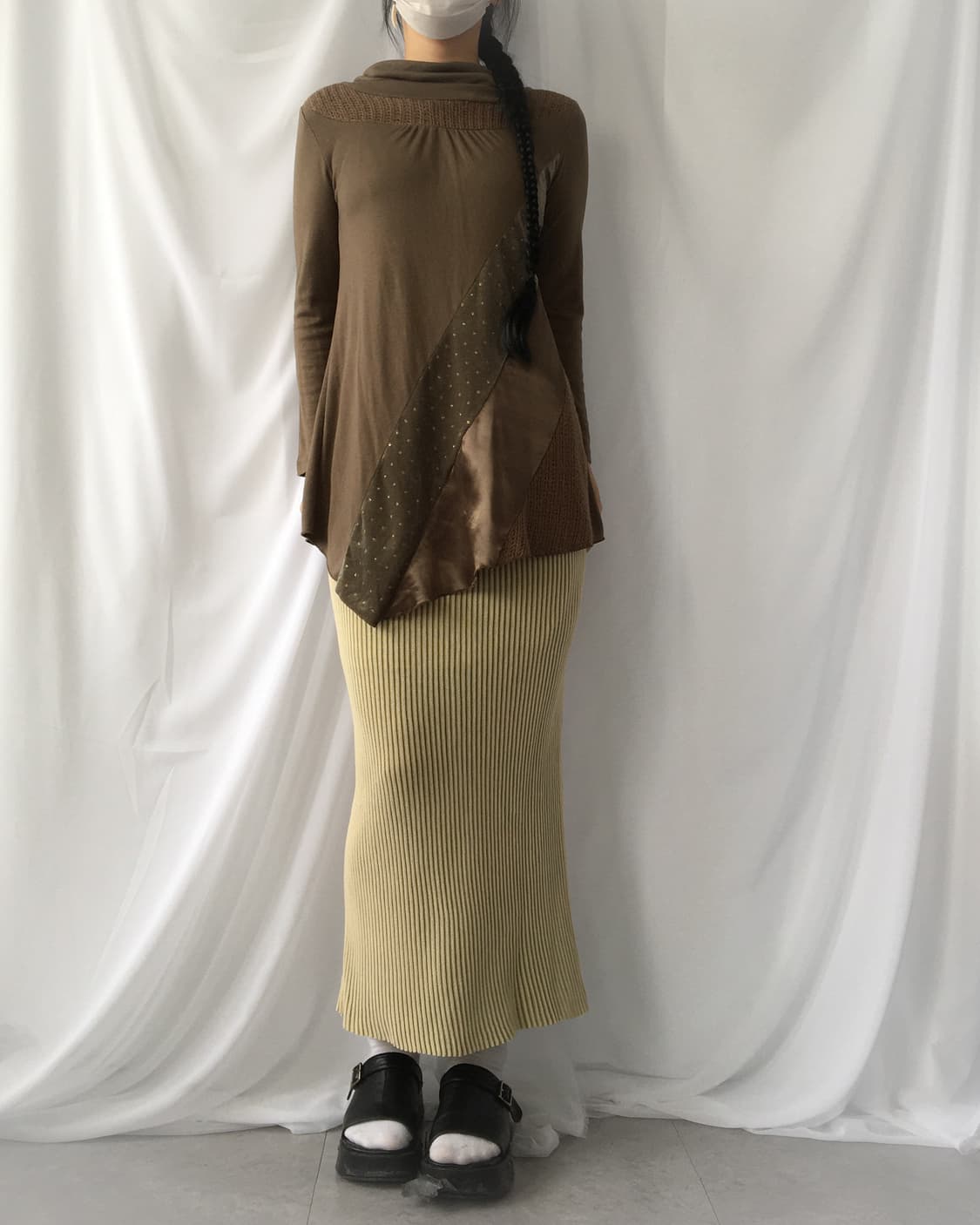 Ribbed knit skirt 상품이미지4