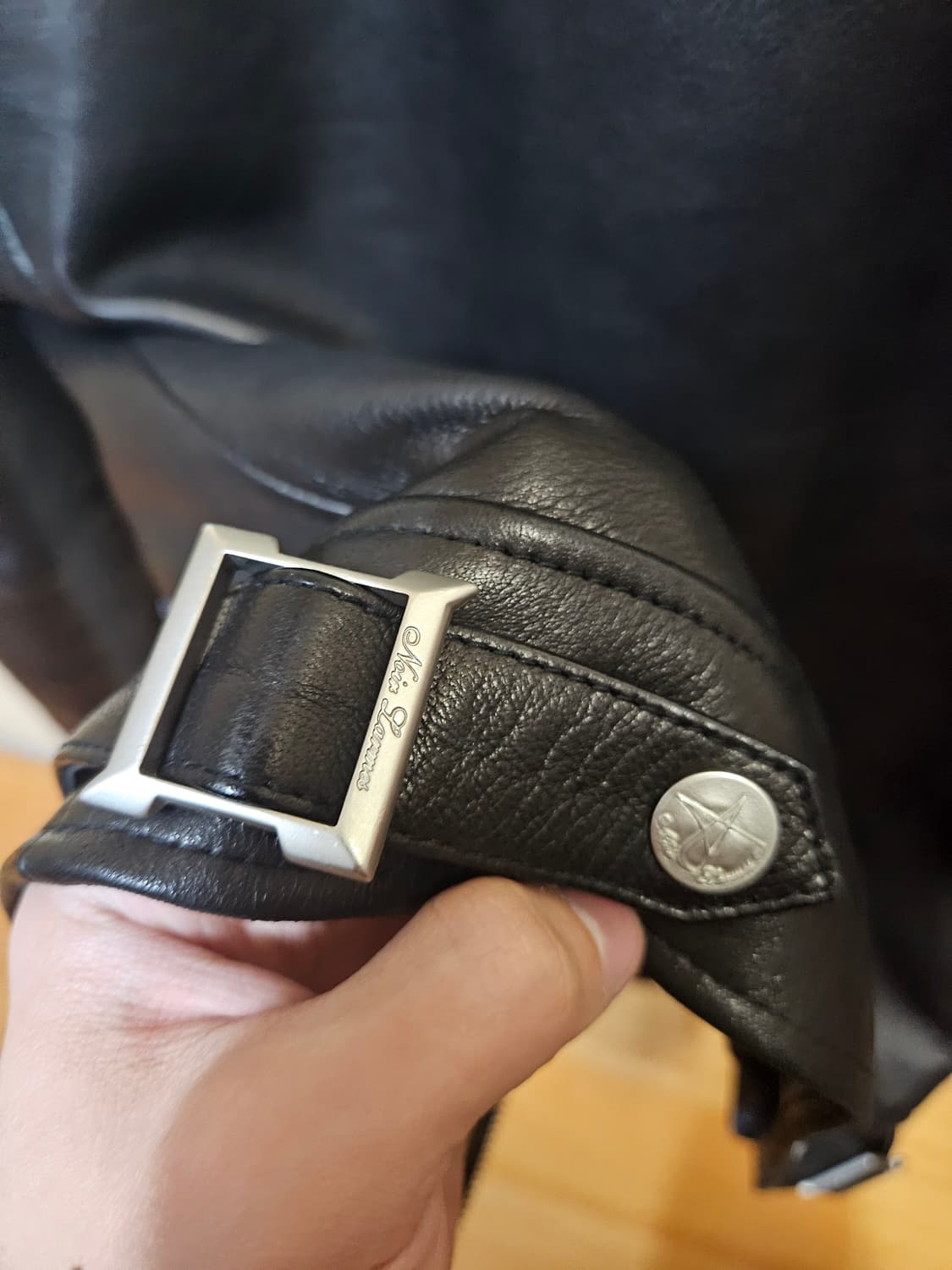 44) 느와르 라르메스 BLACK LABEL 블랙라벨 더블라이더 가죽 레 상품이미지6