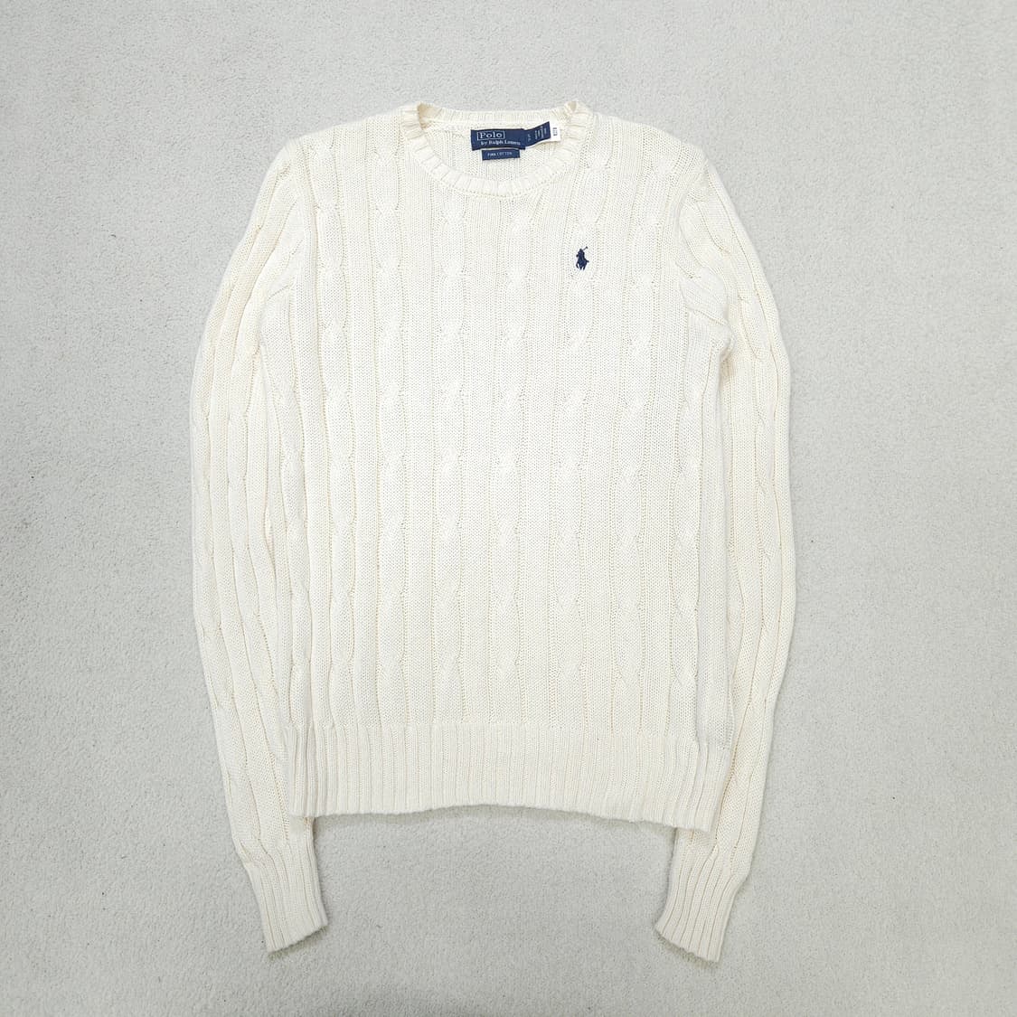 폴로 랄프 로렌 신형 qr 피마 코튼 케이블 니트 S 상품이미지1