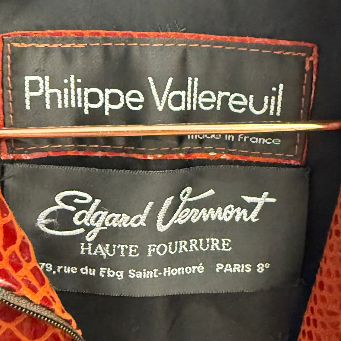 Made 프랑스 필립 발레루이 파이톤 가죽 자켓 상품이미지2