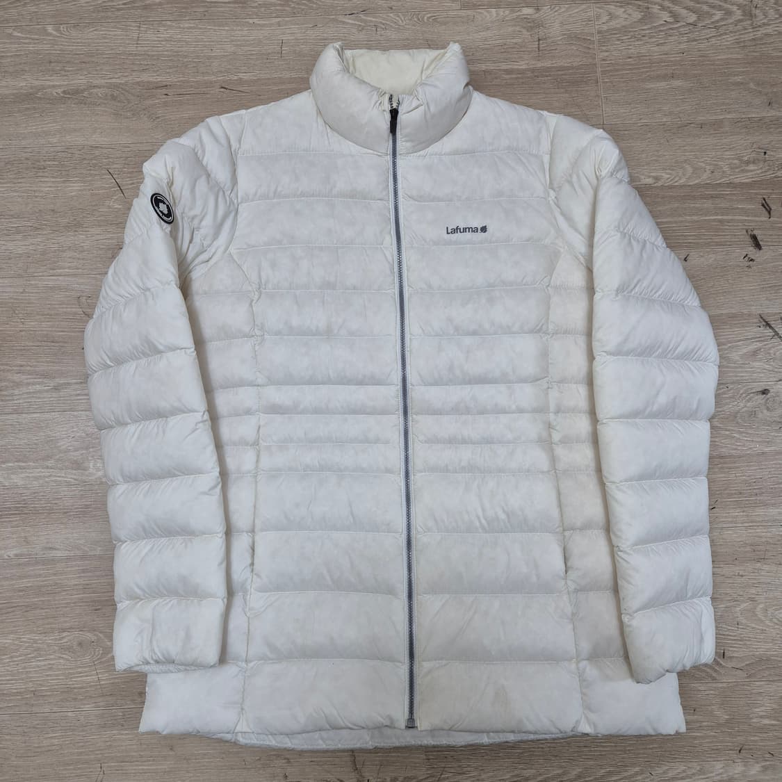 라푸마 여성 사이드패치 우모 화이트 경량패딩 점퍼 M(95) 상품이미지1