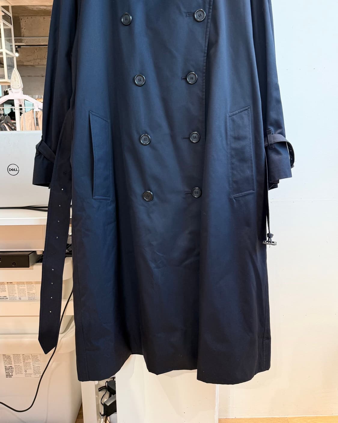 버버리 네이비 더블 트렌치코트  상품이미지6