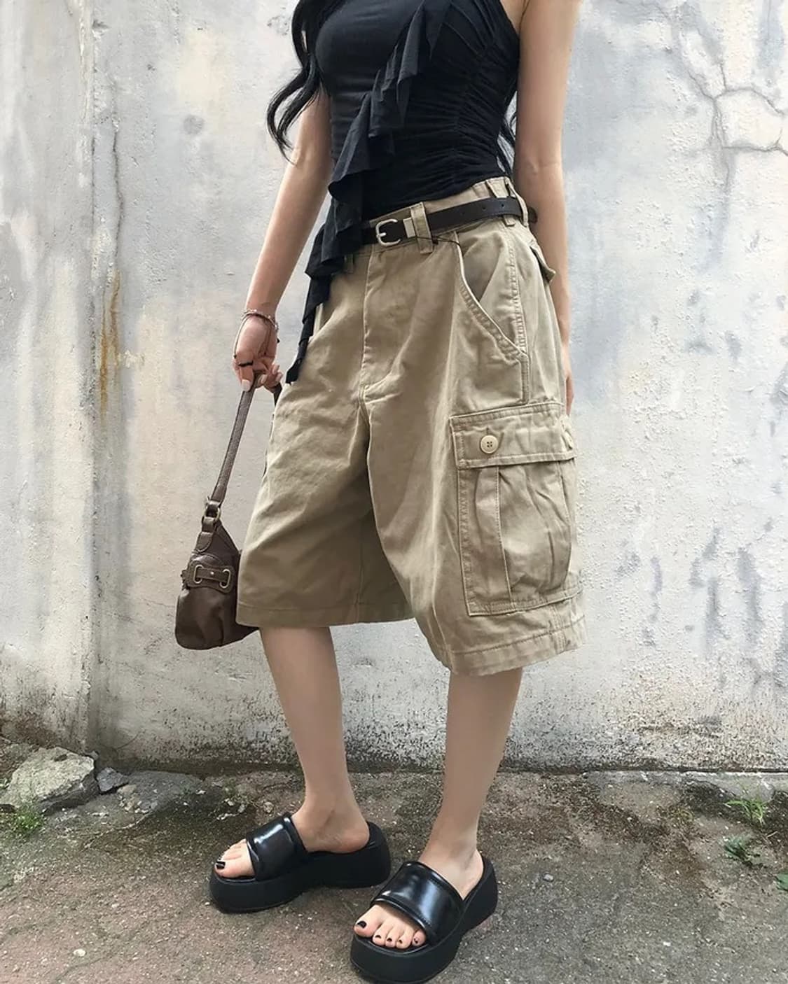 베이지 버뮤다 카고팬츠 m 상품이미지1