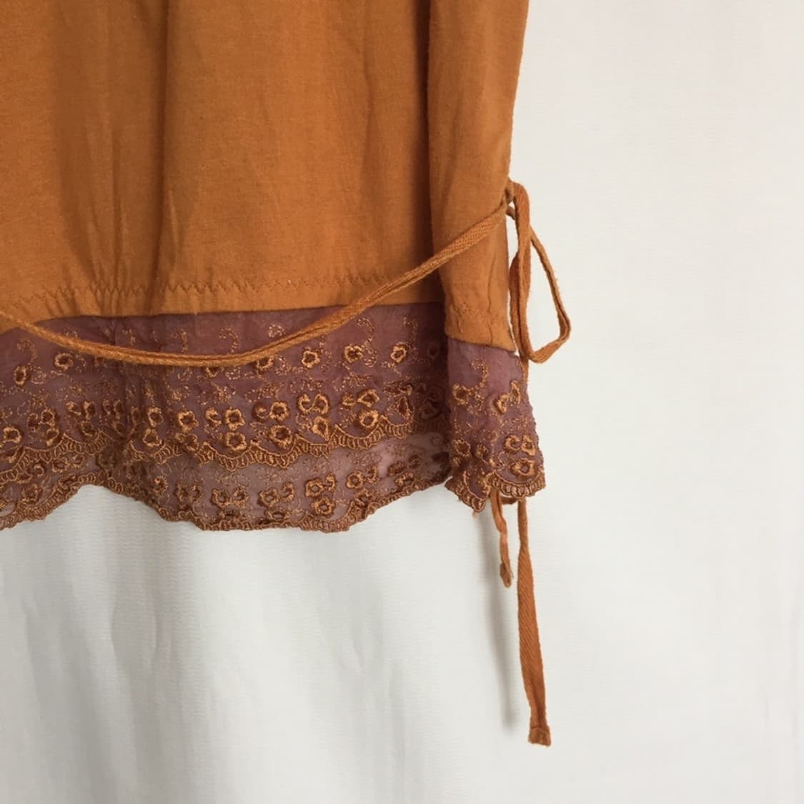 639. orange lace string sleeveless 상품이미지3