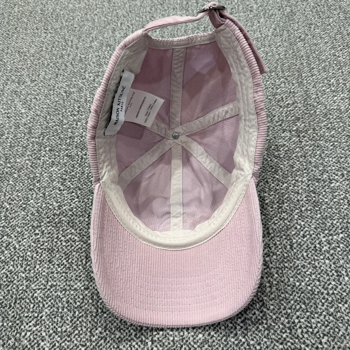 F 메종키츠네 핑크 폭스 코듀로이 볼캡 모자 상품이미지8