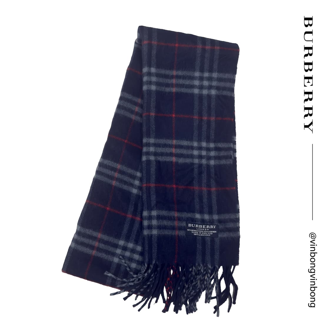 버버리 클래식 머플러 / Navy 상품이미지3
