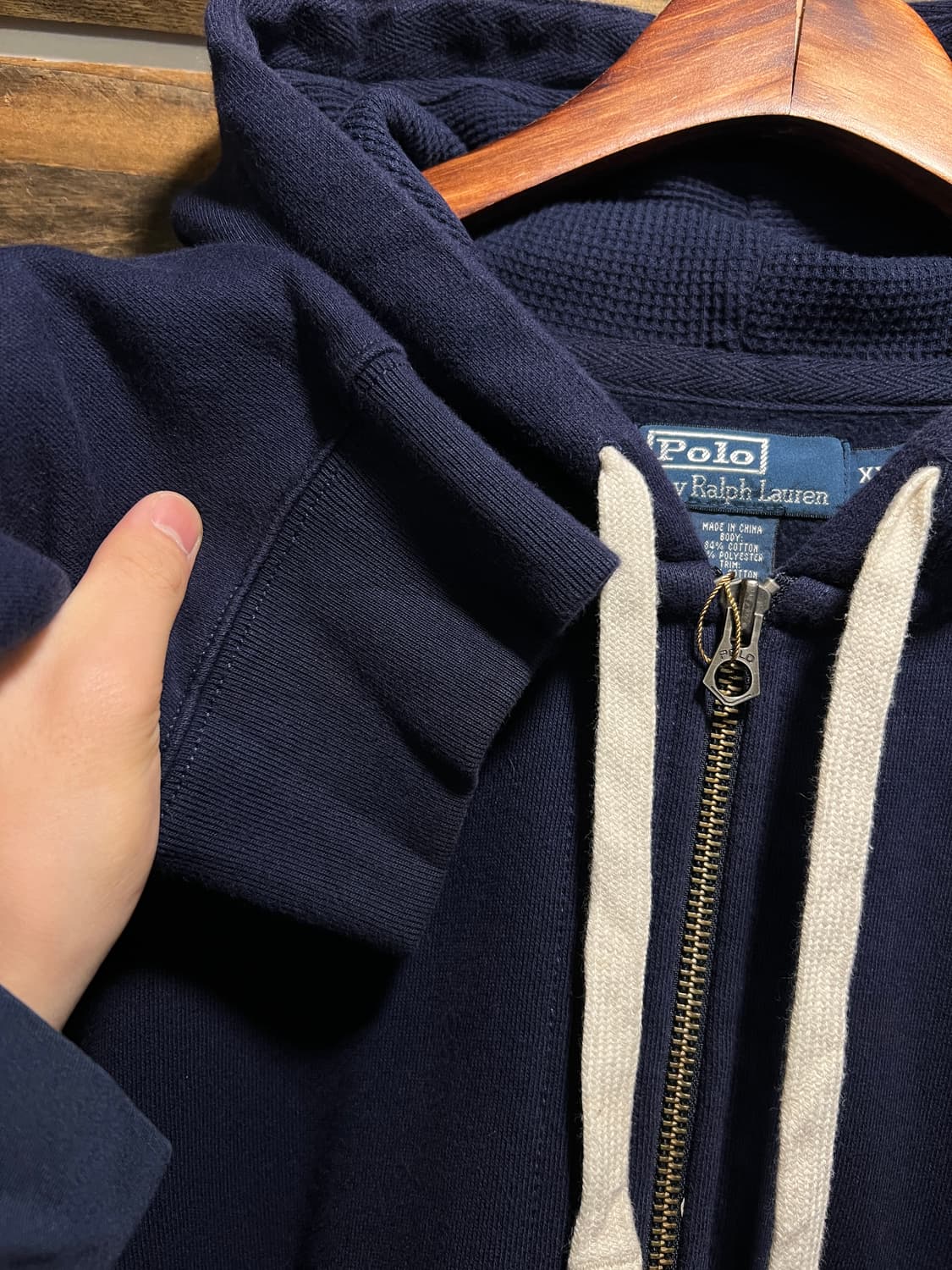 [2XL]폴로 랄프로렌 네이비 후드 집업 상품이미지4