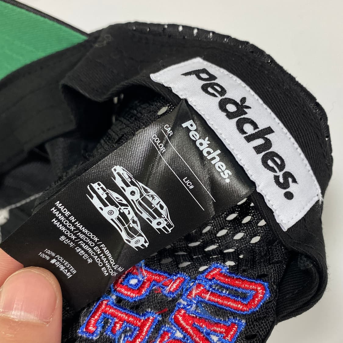 피치스(Peaches.) 'Driving Heals' 블랙 메쉬 캡 상품이미지8