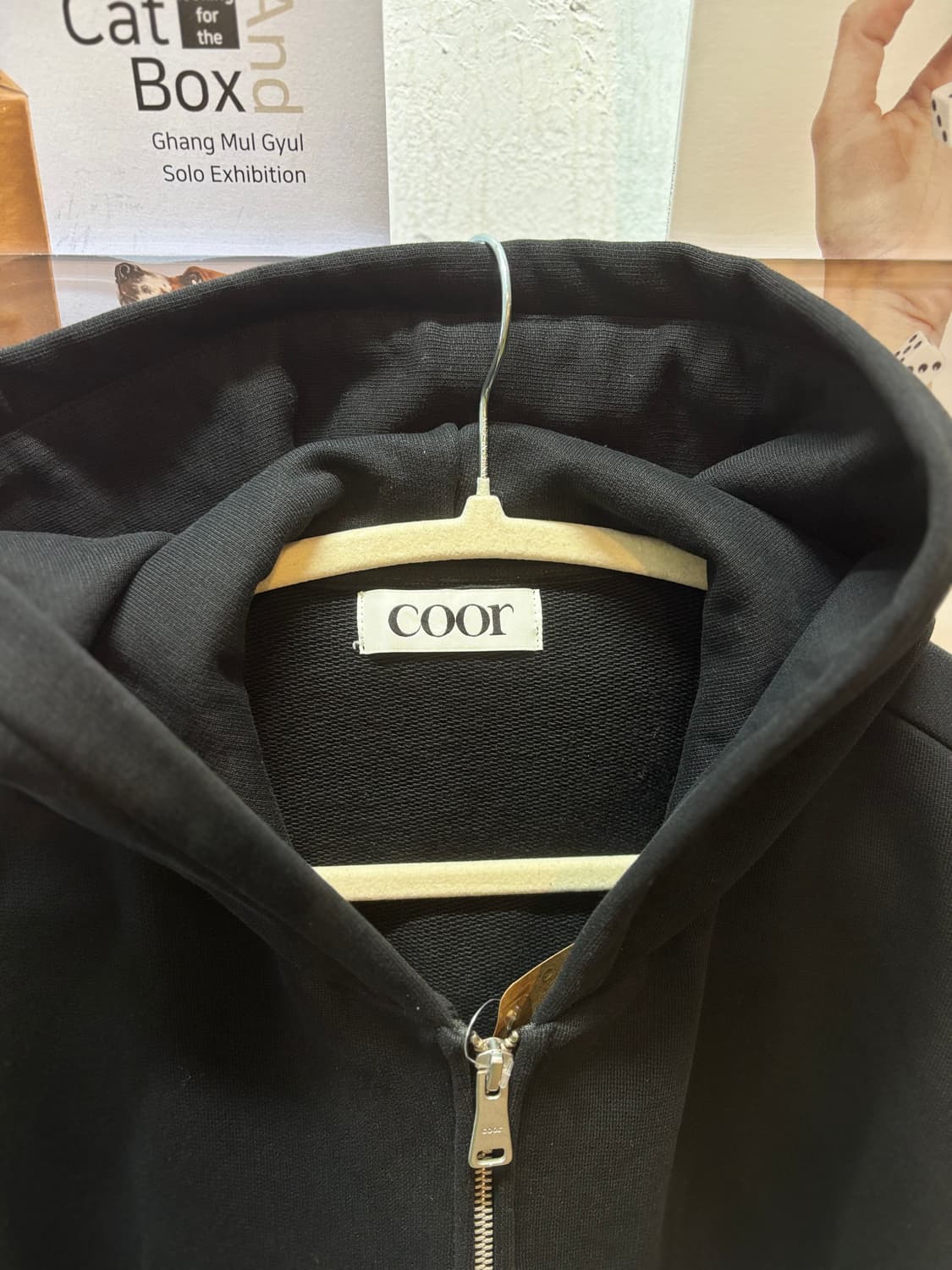 coor 쿠어 미니멀 코튼 후디드 집 점퍼 상품이미지3