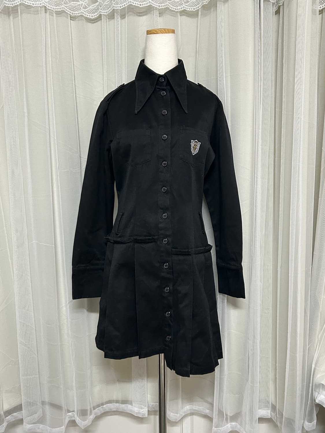 Peace now 고스고딕 고스펑크 공겜여주 셔츠 언팔원피스 상품이미지1