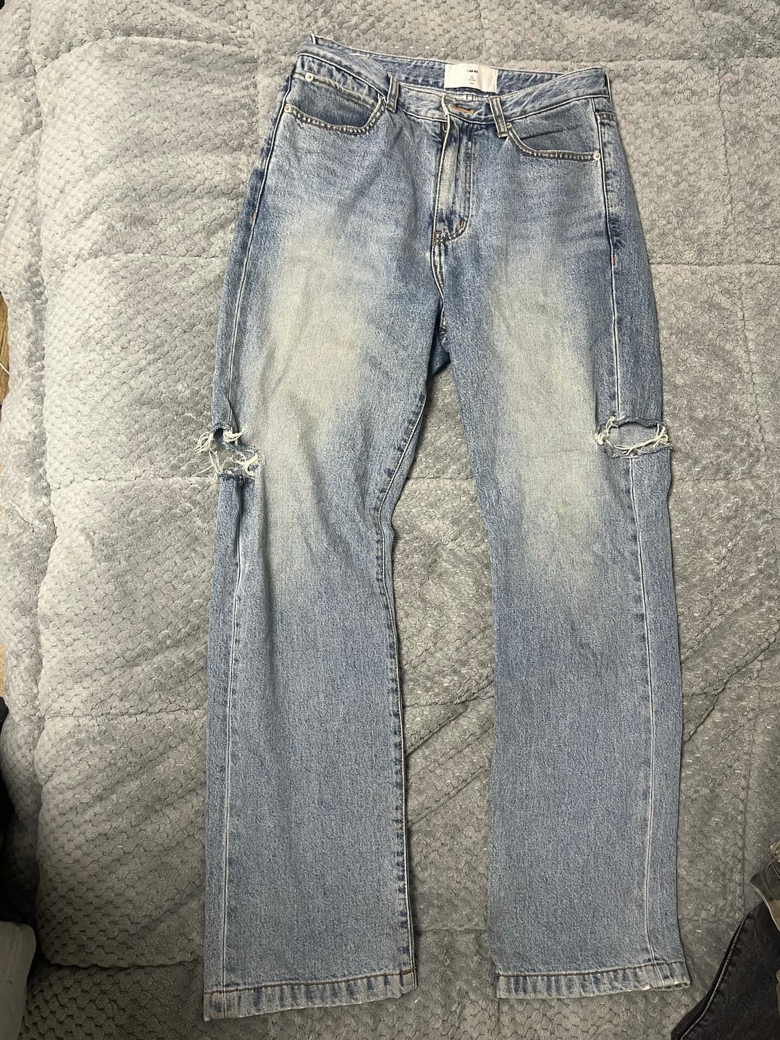 Lab101 side cutting washing denim 상품이미지1