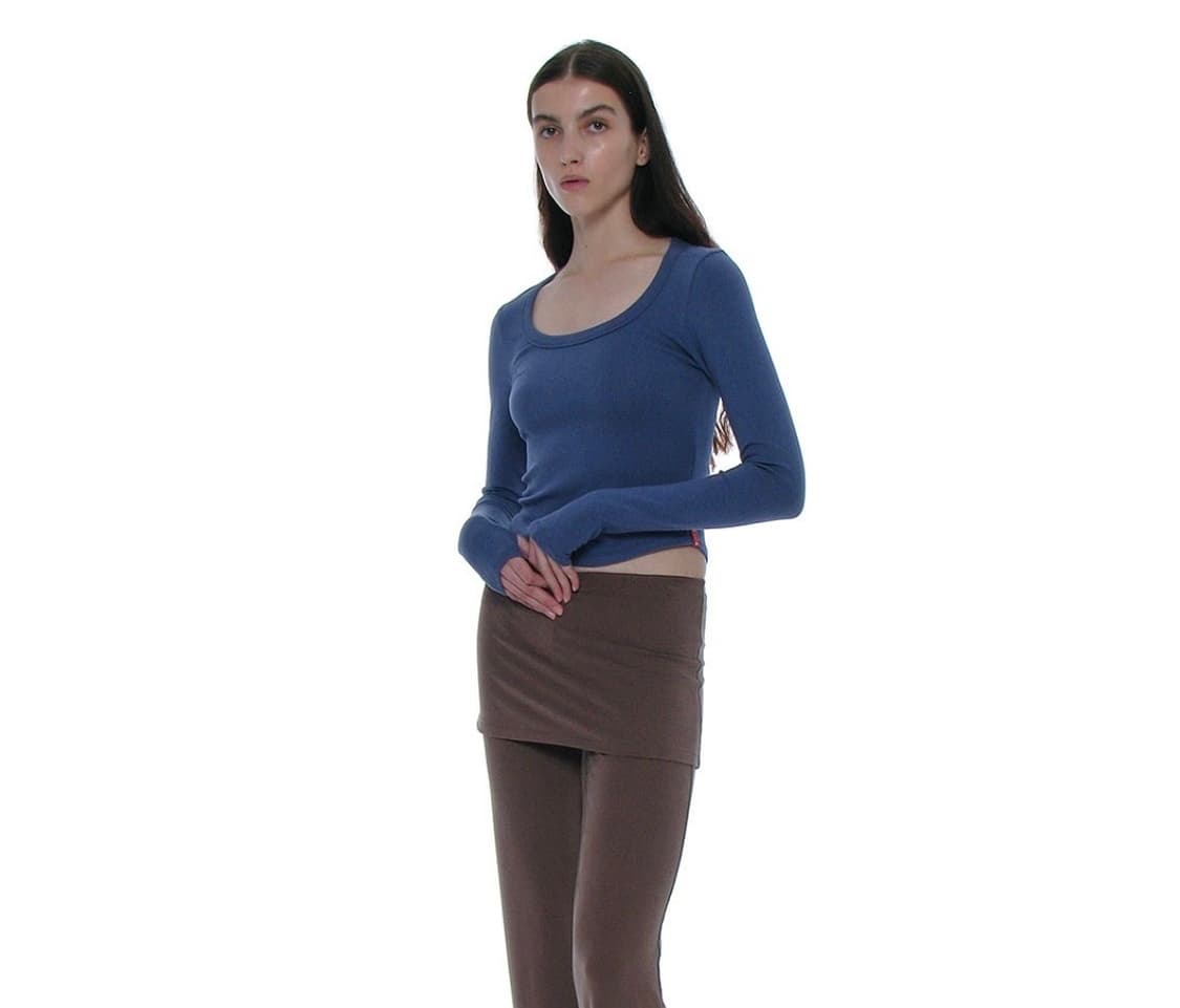 파르티멘토우먼 스쿱넥 롱슬리브 티셔츠  상품이미지2