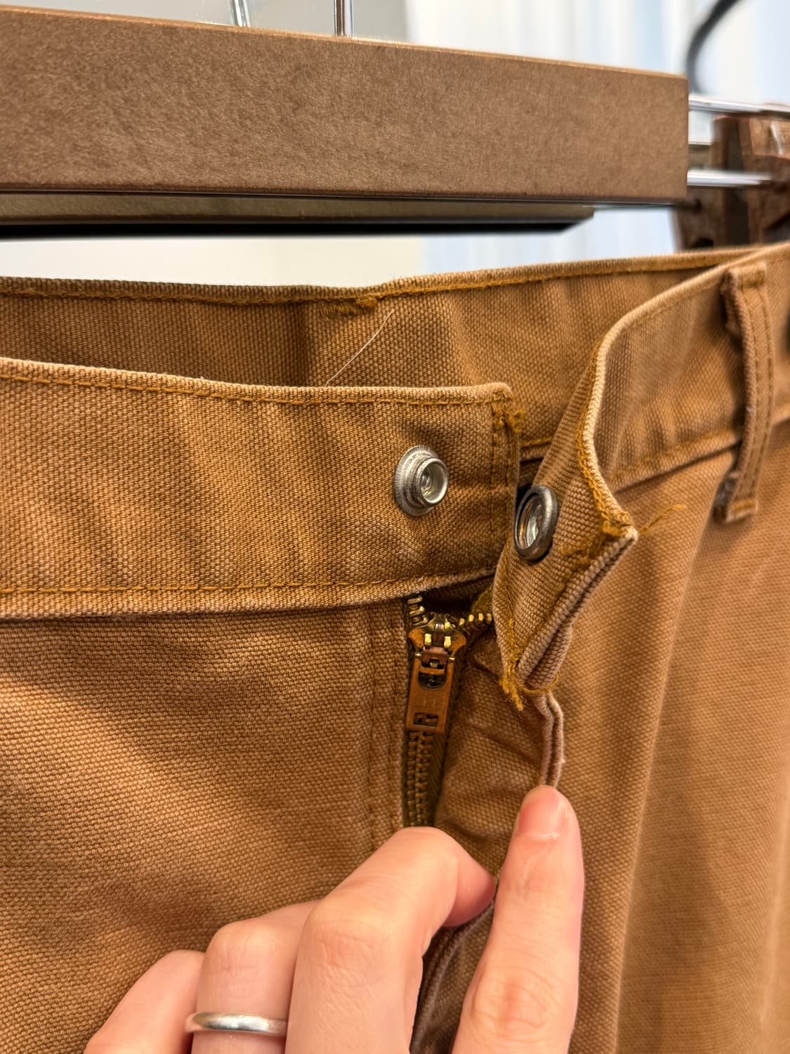 00s Carhartt 덕 캔버스 싱글니 FR 카펜터 워크팬츠 (USA) 상품이미지4