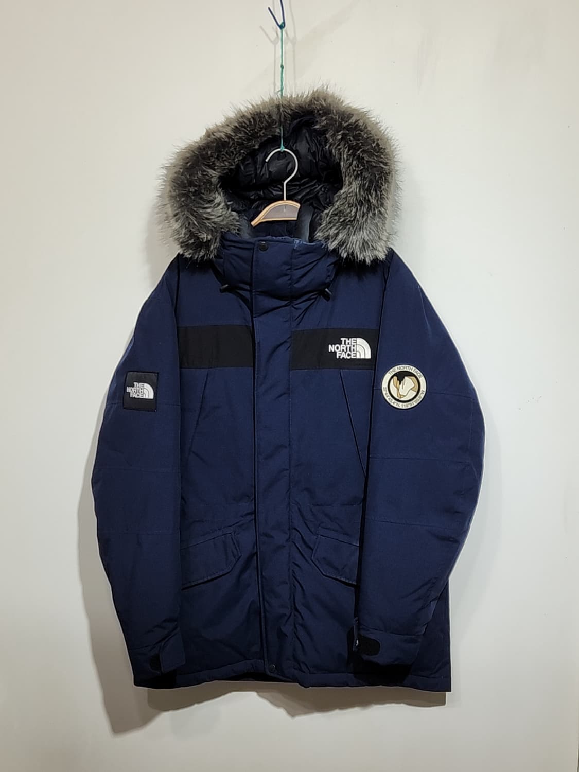 (XL) 노스페이스 거위털 패딩점퍼 네이비 구스다운 자켓 후드  상품이미지1