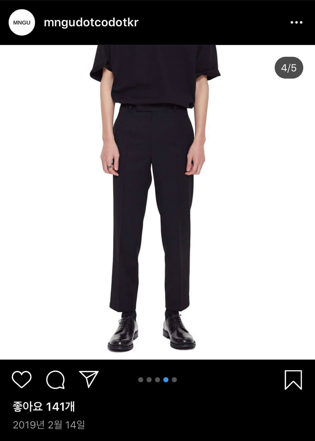 MNGU 19SS 3버튼 셋업 그레이 라지 상품이미지2