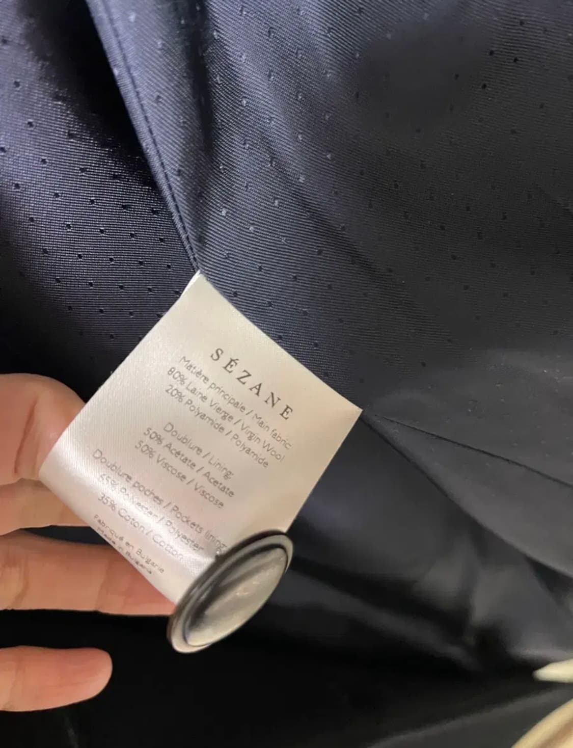 Sezane Johnson 세잔 존슨 블랙 코트_FR 40 상품이미지10