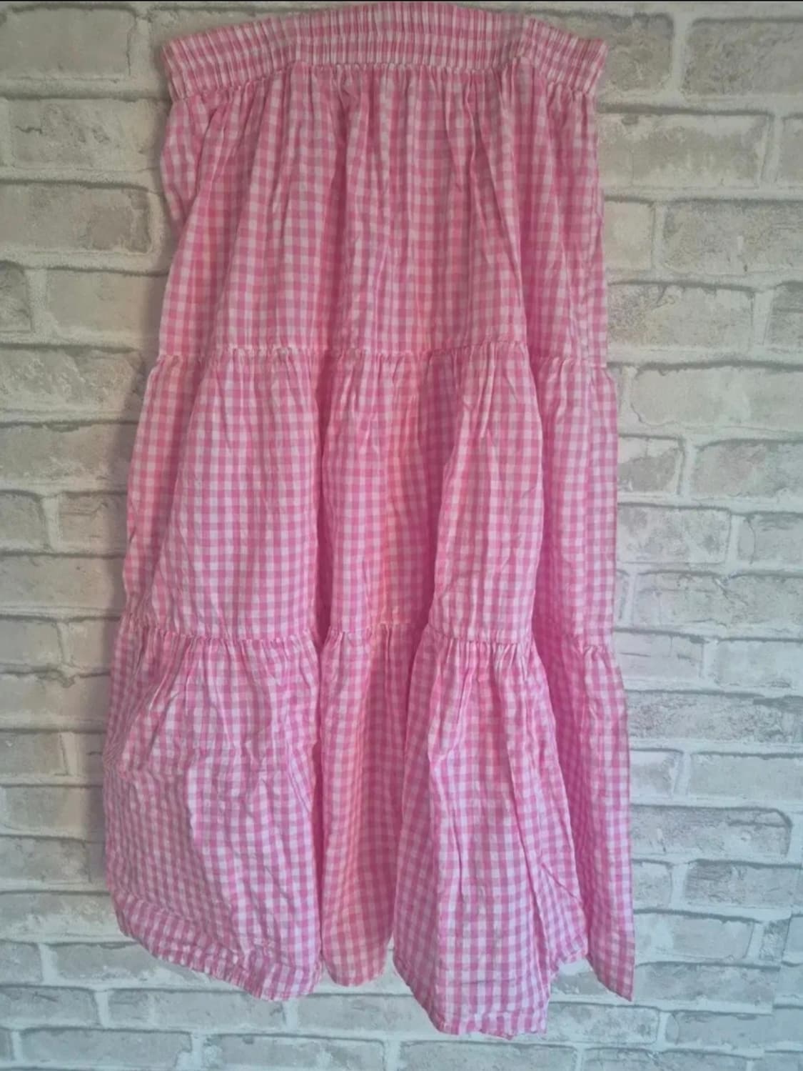 핑크체크스커트 상품이미지1