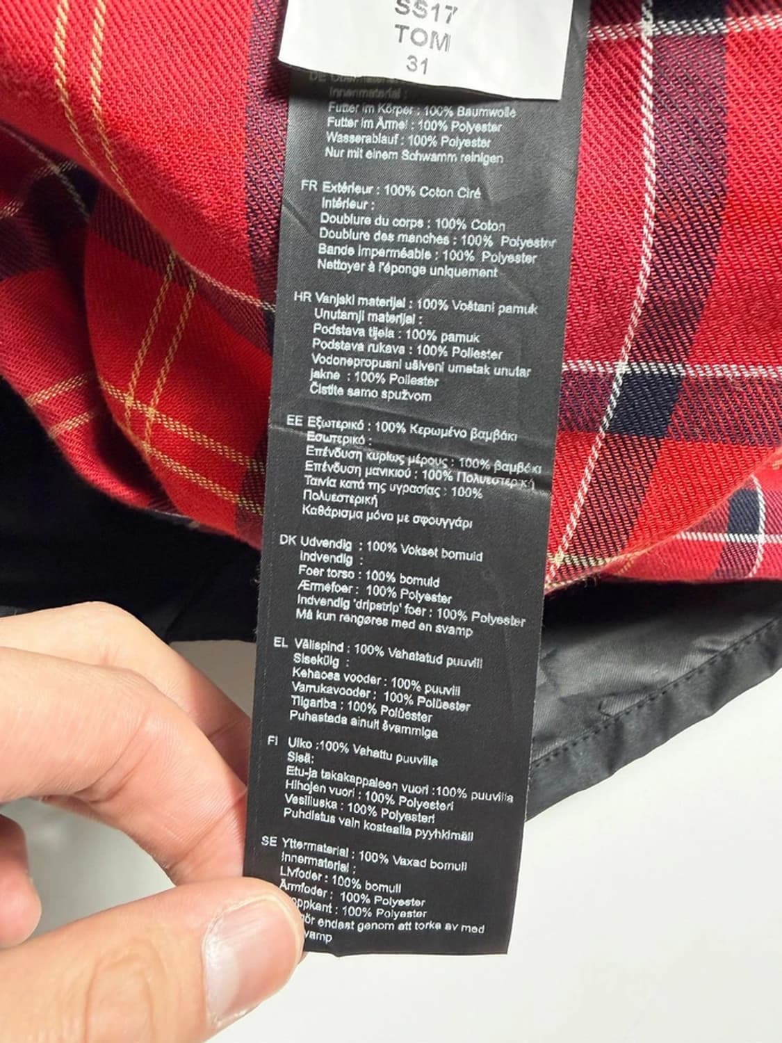 바버 Barbour 타탄 체크 안감 애쉬비 왁스 자켓 R1886 상품이미지8