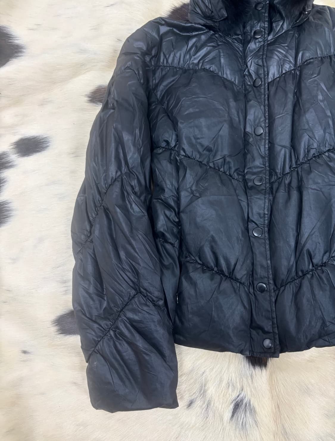 Black Fur Black Hoodie Padding 상품이미지5