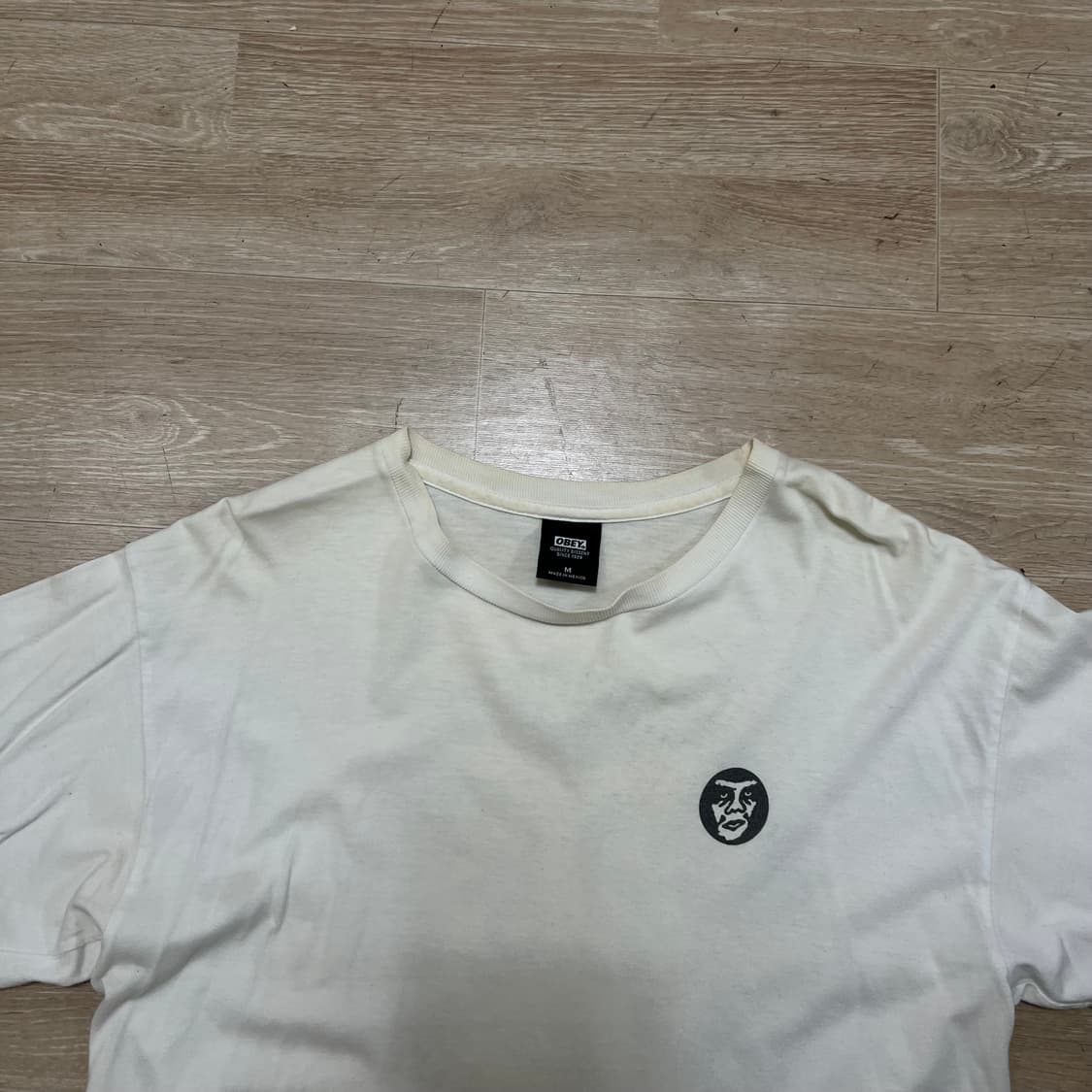 오베이 오리지널 빅로고 프린팅 반팔 티셔츠 [화이트] M/95 상품이미지2