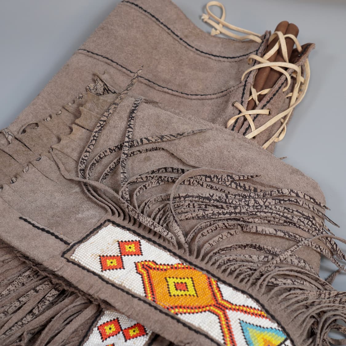 오리지널 웨스턴 Buckskin 사슴가죽 비즈 팬츠 상품이미지1