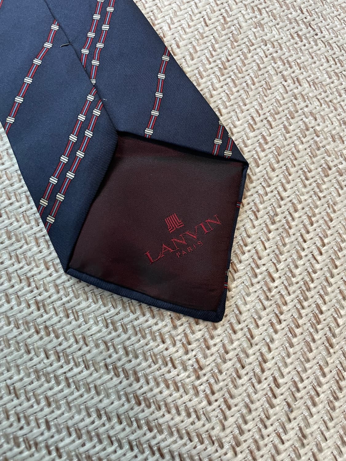 랑방 네이비 넥타이 J03707 상품이미지3