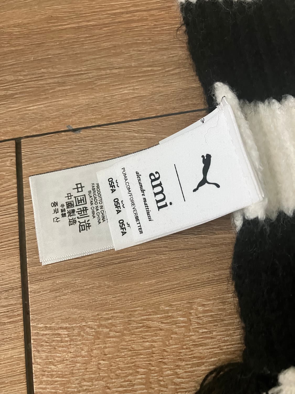 Puma X Ami 스카프 목도리 블랙 화이트 상품이미지2