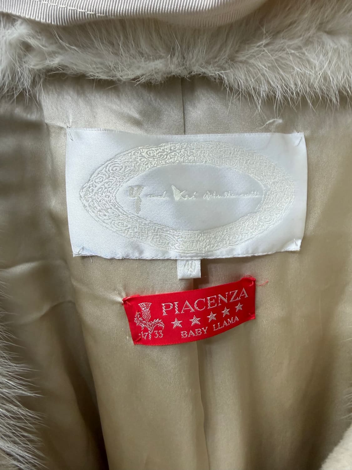정품) 오브제 PIACENZA 베이비 라마 폭스 퍼 코트 40(66-77 상품이미지6