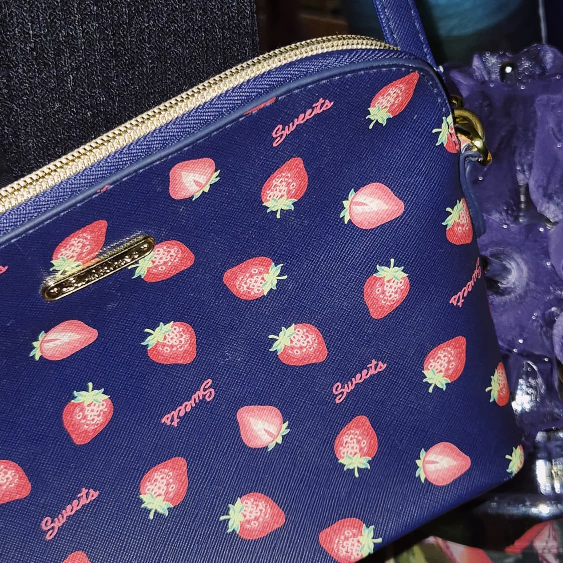 레트로 스위머 딸기 레더 벨트 크로스백 상품이미지8