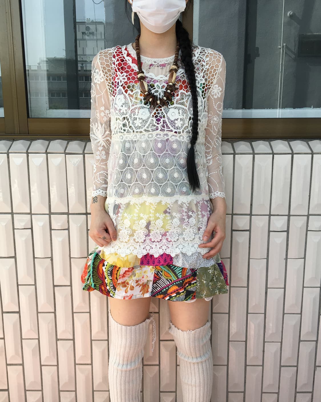 Lace layer crochet top 상품이미지1