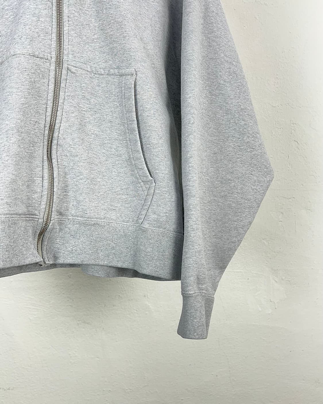 나이키 x 스투시 그레이 헤더 플리스 후디 풀 집업 자켓 상품이미지5