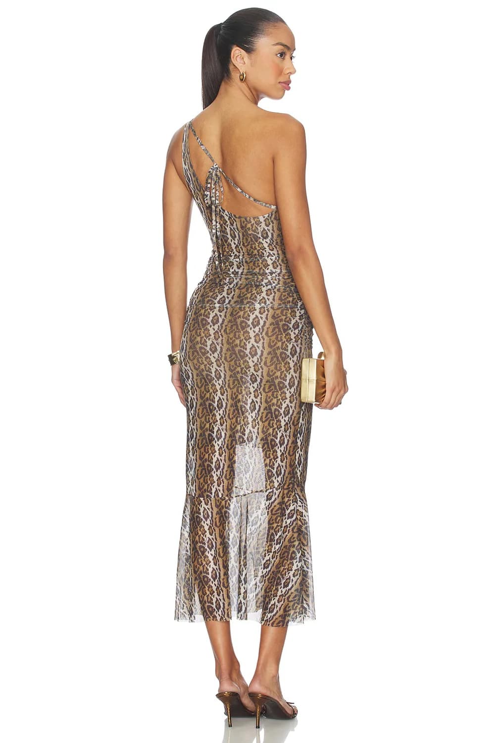 레오파드 오프숄더 드레스 상품이미지1