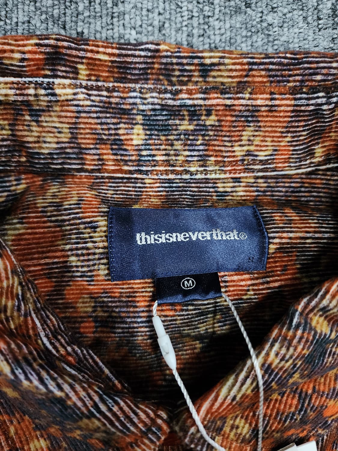 디스이즈네버댓 코듀로이 플로랄 셔츠 M 상품이미지4