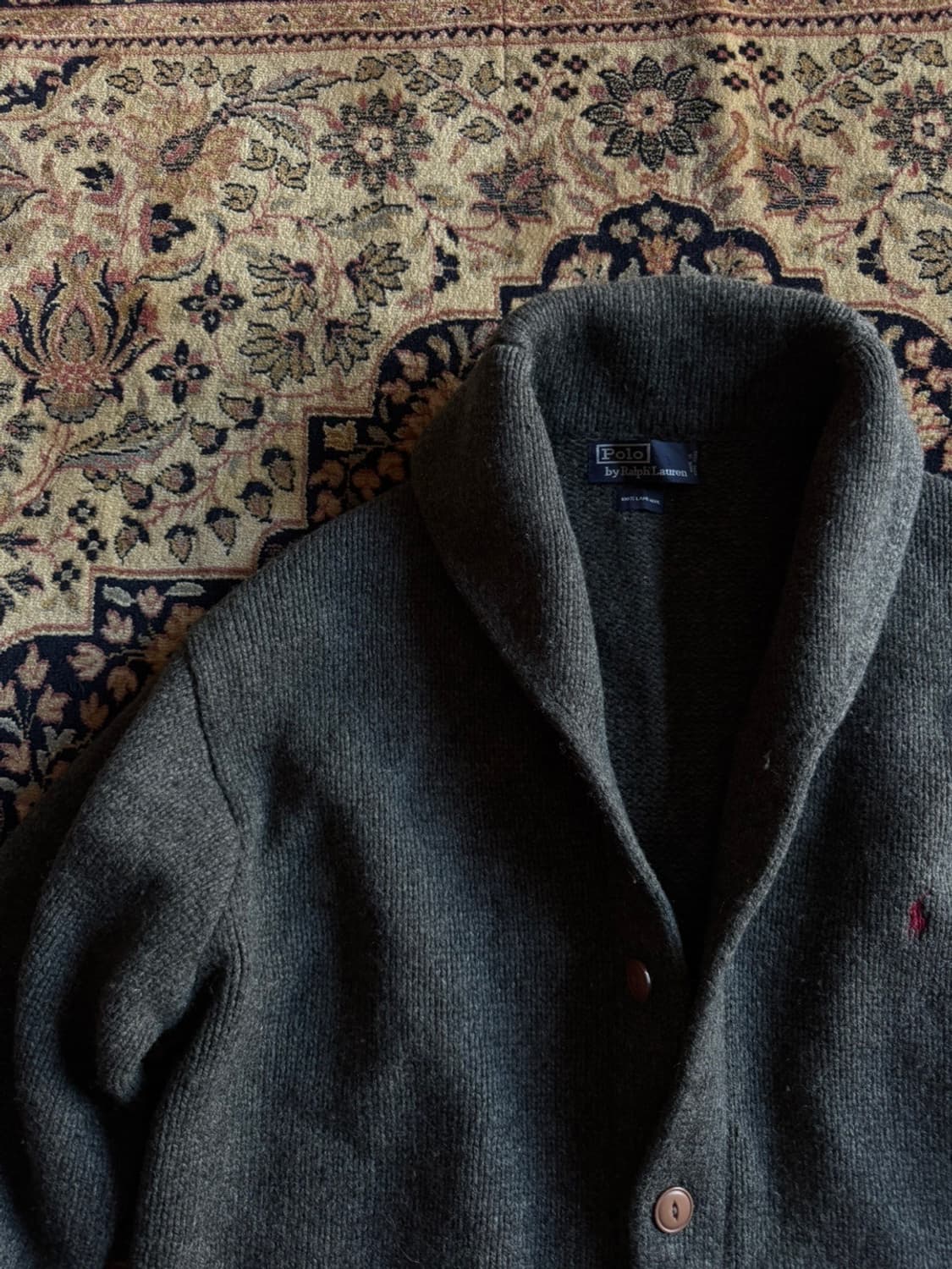 폴로 랄프로렌 숄칼라 램스울 가디건 105 상품이미지3