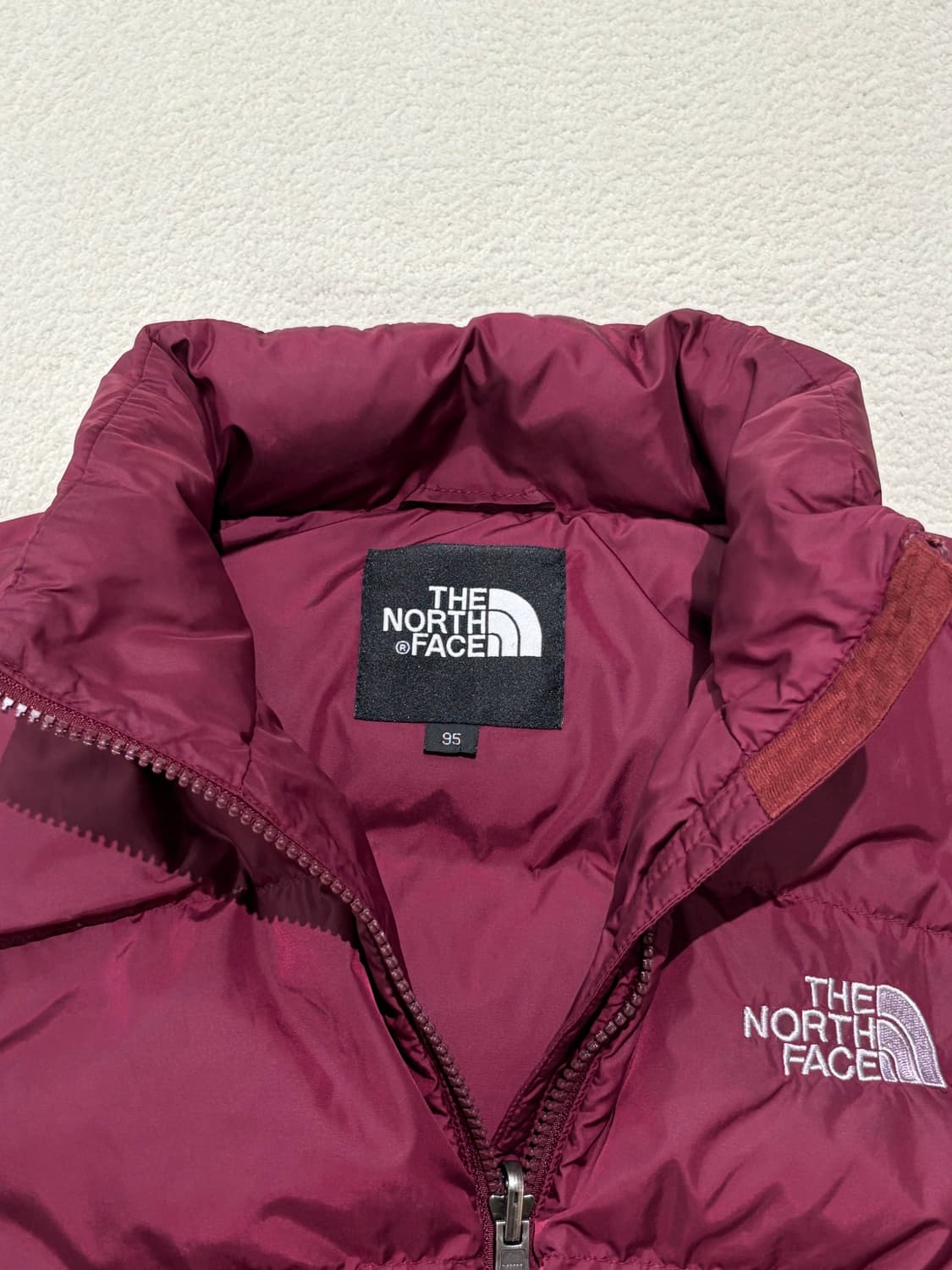 노스페이스 600 경량 패딩 버건디 95-100 상품이미지2