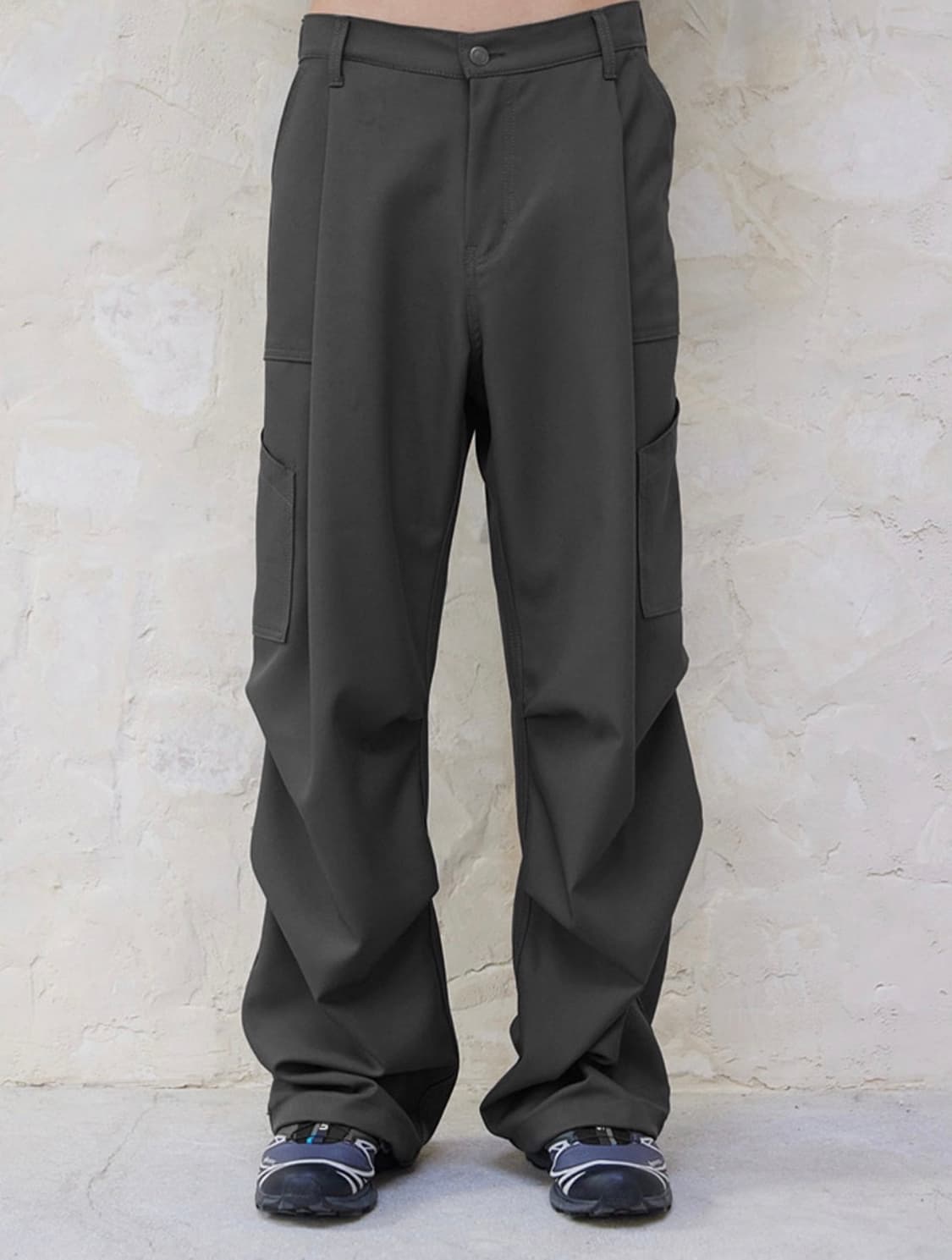 비긴 202 원턱 와이드 베이커 팬츠 [올리브/1] 상품이미지3