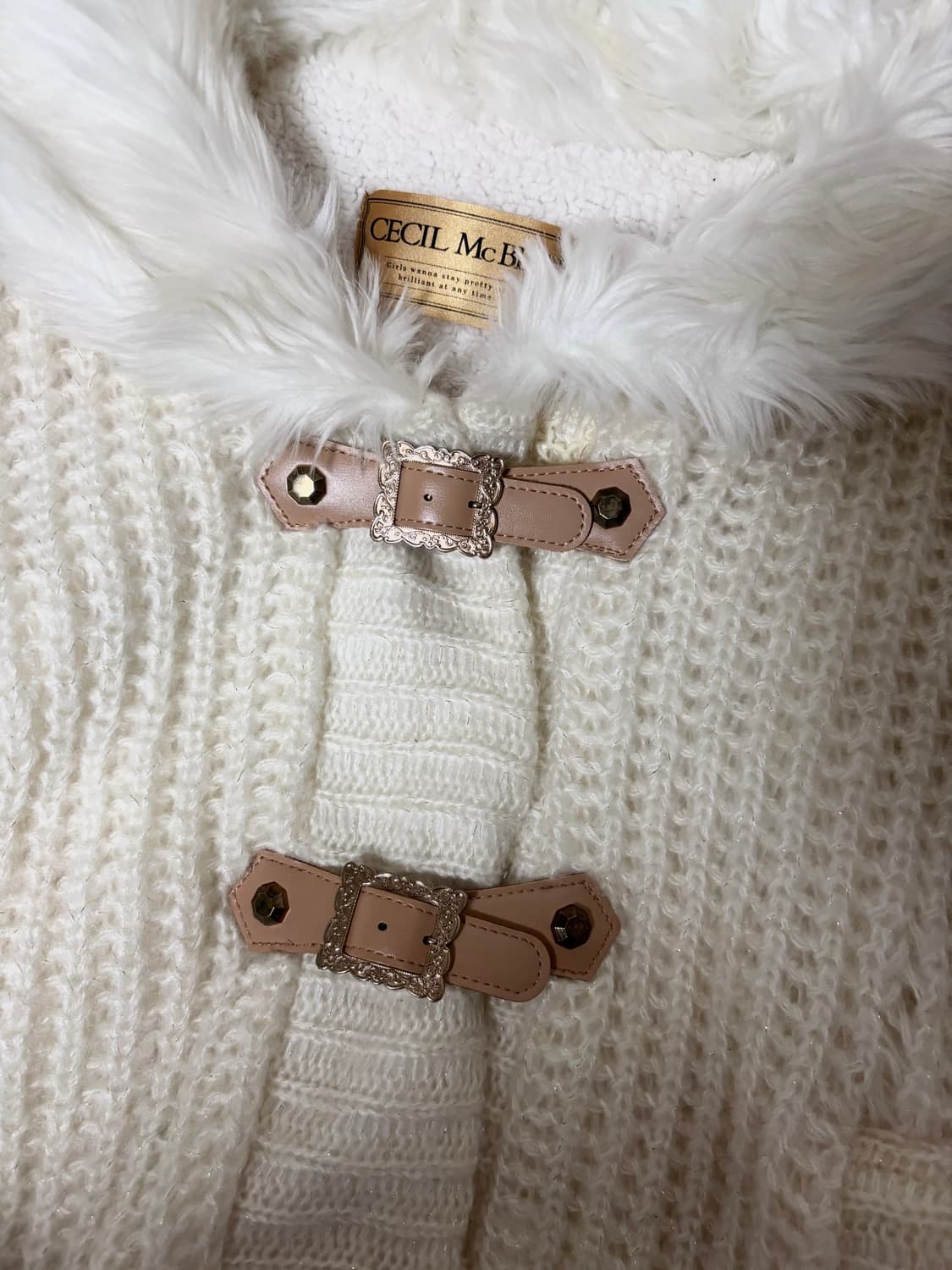 세실맥비 니트 퍼자켓 /스나계달천깔히메갸루걸리양산형로걀 상품이미지2