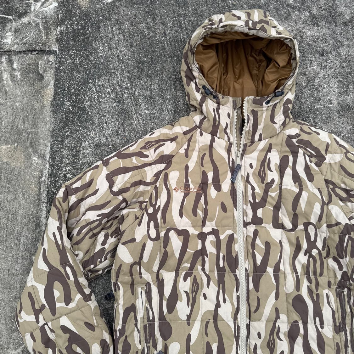 [L] 콜롬비아 카모패턴 후드 패딩 상품이미지4