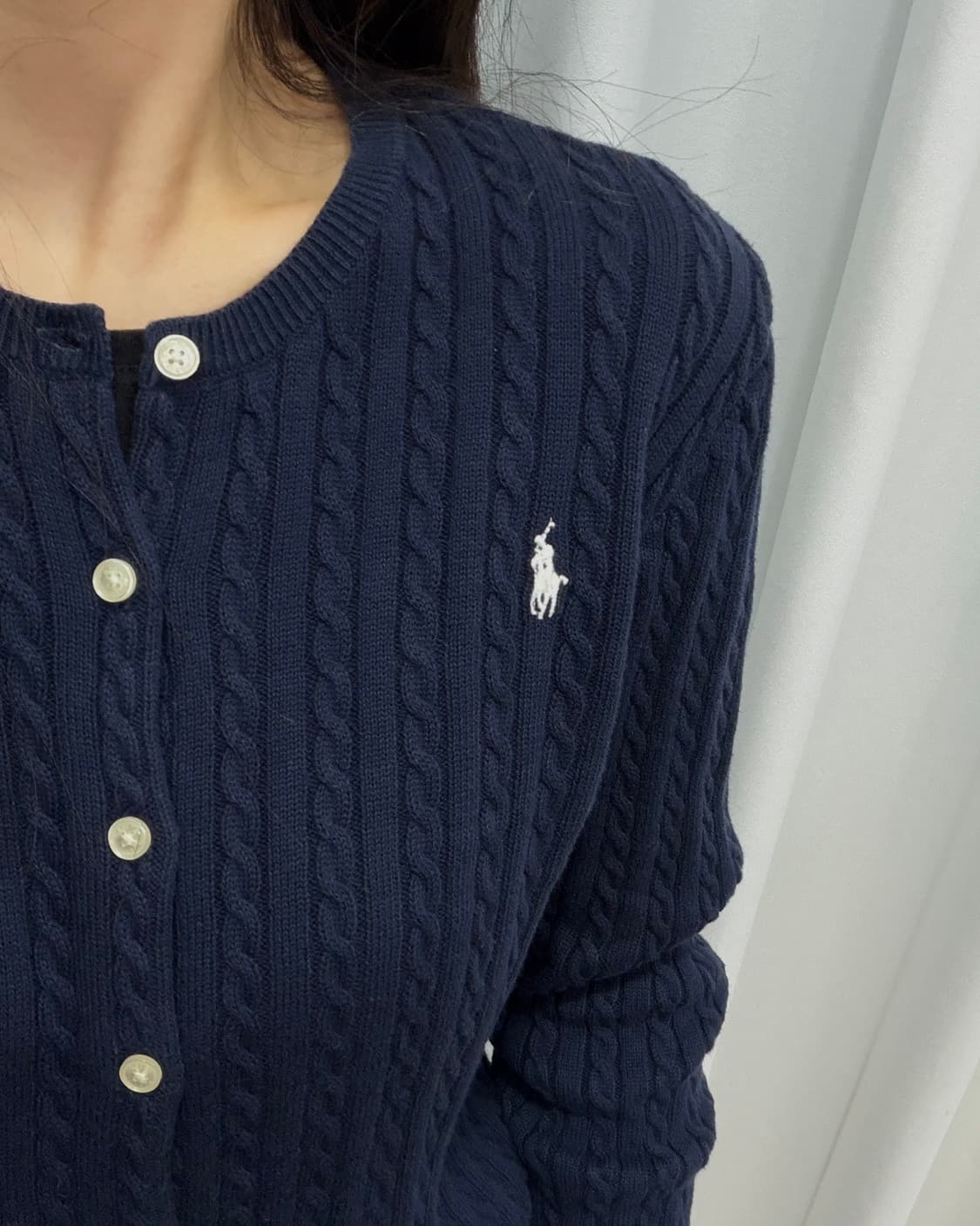 [S]폴로 랄프로렌 걸즈 꽈배기 케이블 니트 가디건 상품이미지3